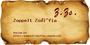 Zoppelt Zsófia névjegykártya